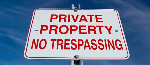 Private property no trespassing